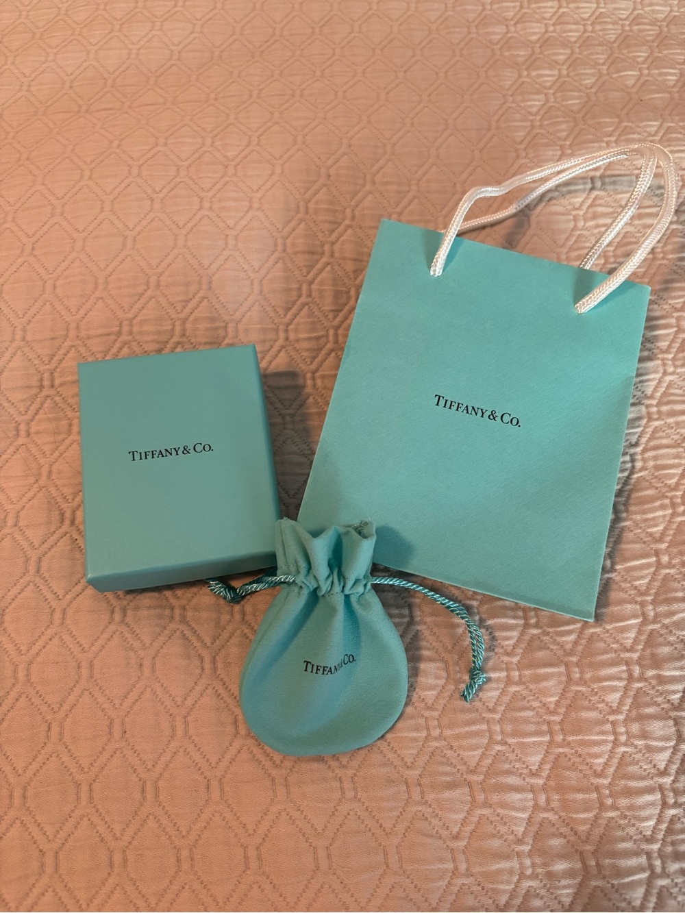 Tiffany & Co. Robin's Egg Blue Box, Pouch & Gift Bag Set